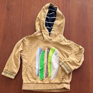 Mayoral Tan Hoodie with Surfboard Design